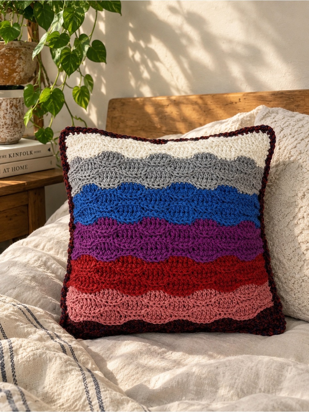 Hand made one of a kind Crochet pillow